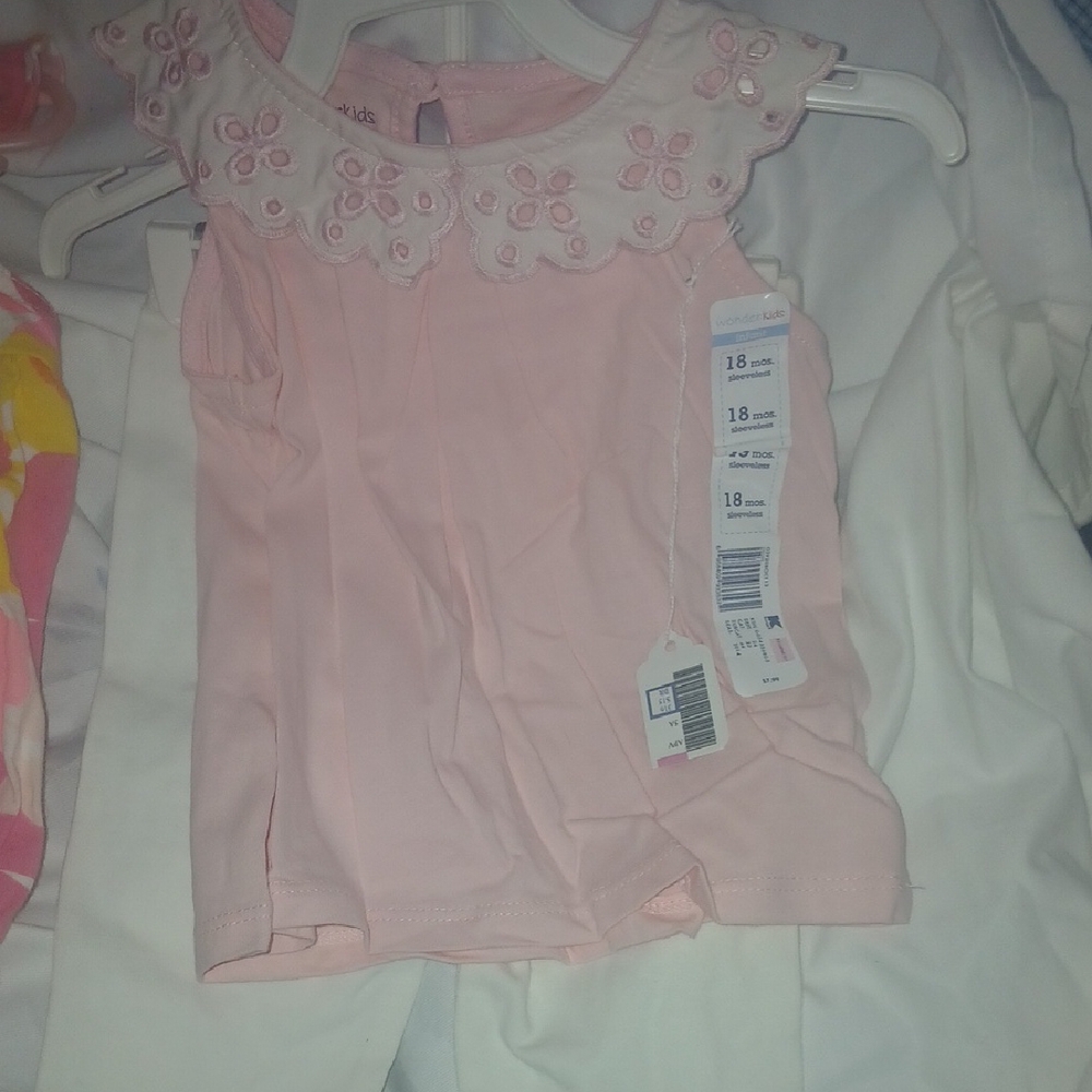 Wonderkids Light Pink Sleeveless Blouse